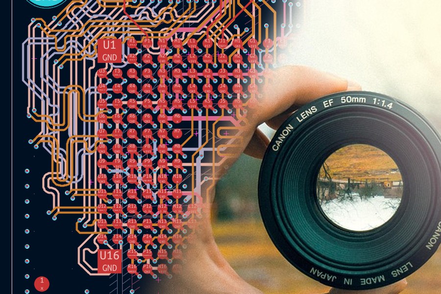 Conception caméra embarquée — routage PCB et optique